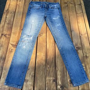 American Eagle Outfitters Women’s 0 Reg Stretch Distressed Ripped Skinny Jeans
